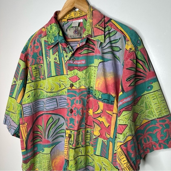 The Territory Ahead Vintage Retro 90’s Short Sleeve Button Down Shirt Large - Picture 5 of 7